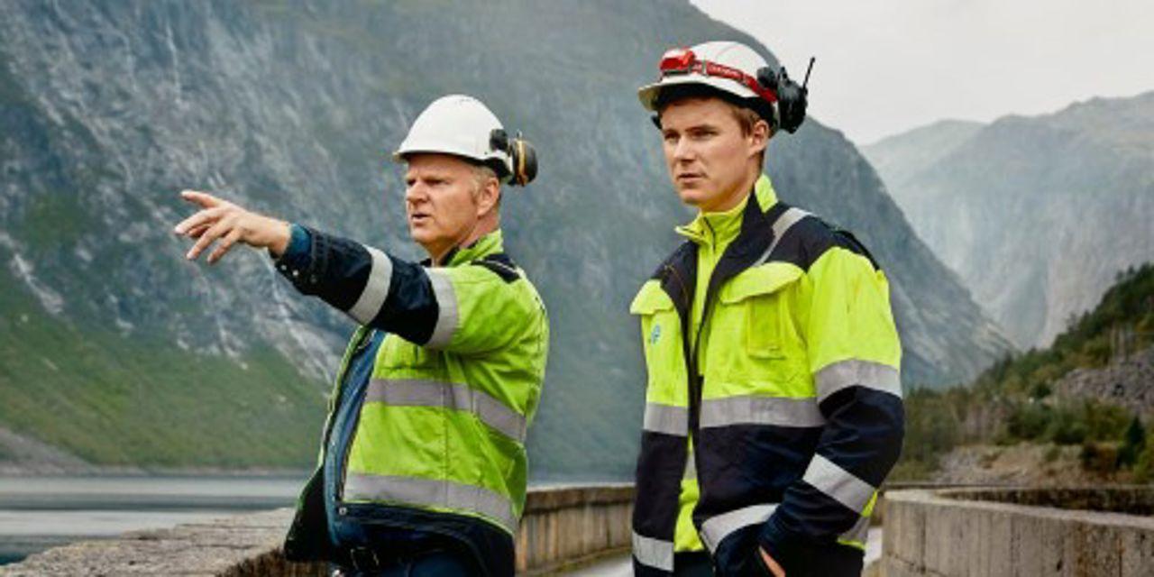 Statkraft employees at the Ringedals dam